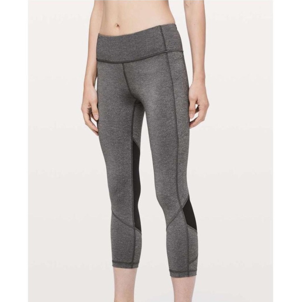 Lululemon Pace Rival High-Rise Cropped Grey Leggings 22”